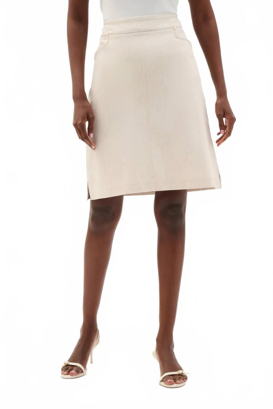 NEW JOSEPH RIBKOFF essential stretch pocket skirt in natural